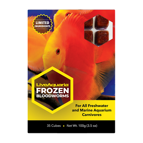 LiveAquaria® Frozen Bloodworms - 3.5 oz Cubes LiveAquaria® Frozen Bloodworms - 3.5 oz Cubes