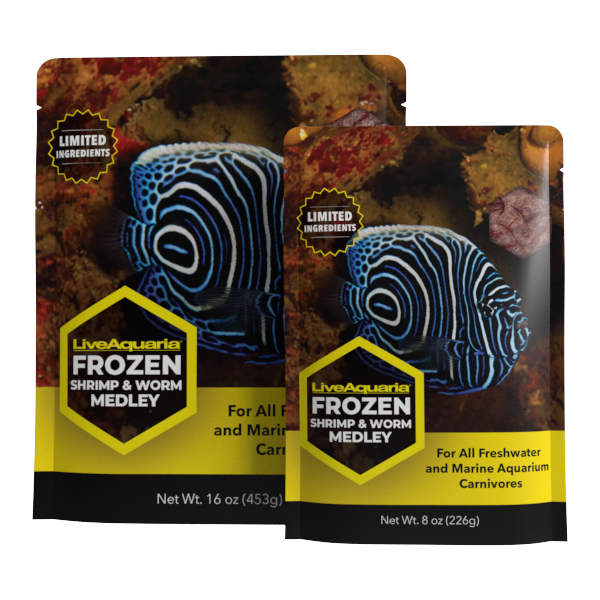 LiveAquaria® Frozen Shrimp & Worm Medley - Flatpacks LiveAquaria® Frozen Shrimp & Worm Medley - Flatpacks